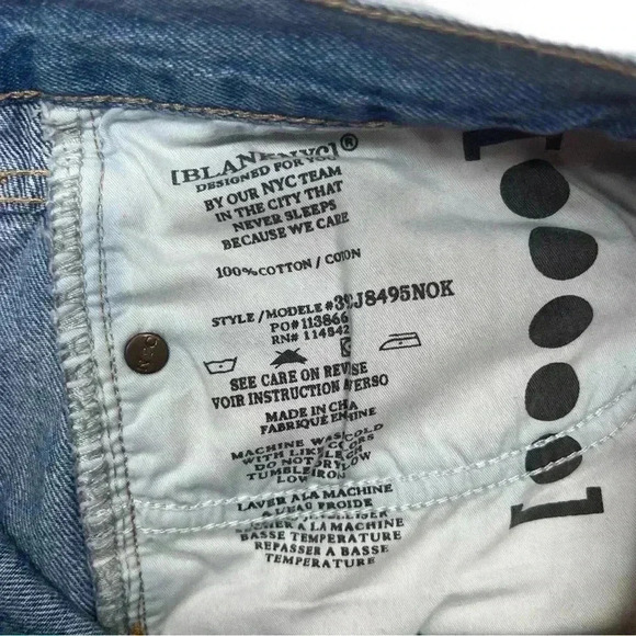 {Blank NYC} "Light Wash Distressed Denim High Rise Shorts" Button Fly No Stretch - Picture 4 of 5